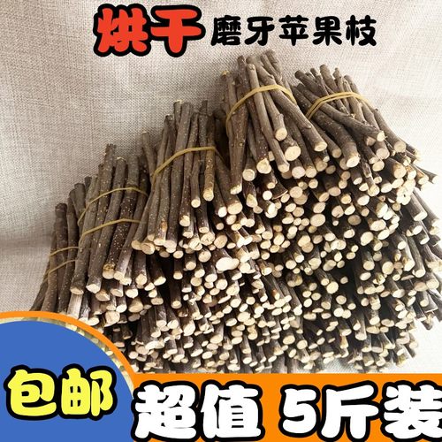 龙猫磨牙苹果枝零食磨牙棒用品