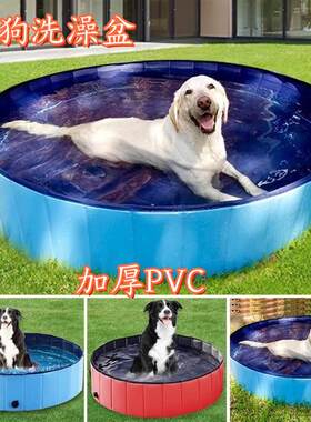 狗狗洗澡盆泳池大型犬金毛拉布拉多专用户外游泳可折叠宠物浴盆