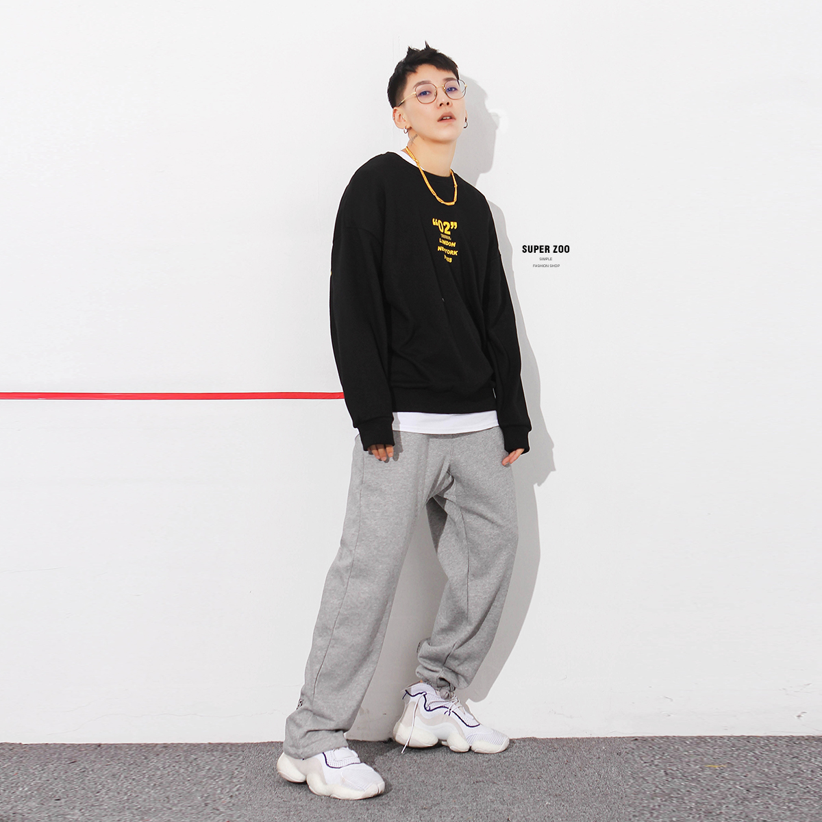 国潮hiphop春秋灰色运动裤男女潮牌嘻哈抽绳直筒束脚裤情侣卫裤潮|msdalam kategori Pakaian Lelaki, seluar santai - dari Buy2taobao.com untuk memberikan perkhidmatan ejen Taobao profesional membeli