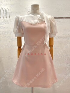 RUHOT 韩国直邮东大门正品 eeyou 2026春季 柔美领结连衣裙 代购