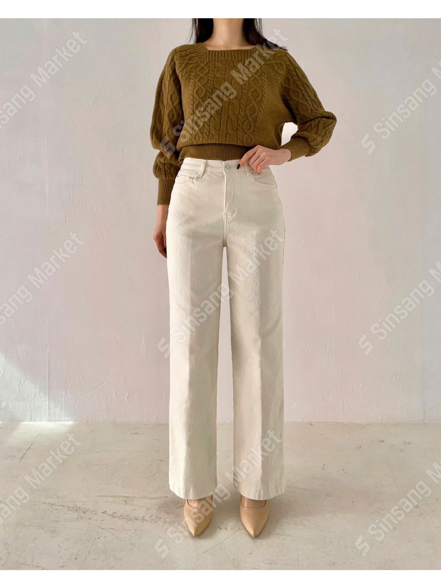 韩国直邮东大门正品代购2025冬季 howluk 267 加绒多色牛仔裤女