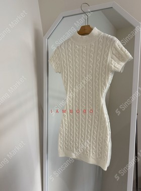 韩国直邮东大门正品代购2025冬季 bound 气质款修身针织连衣裙