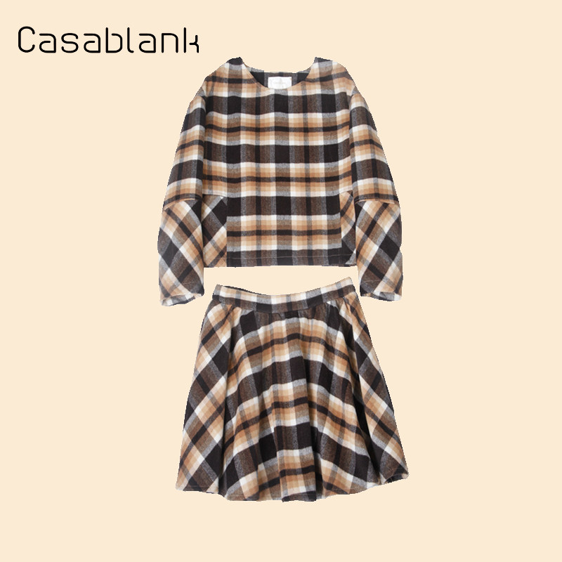 Casablank羊毛面料套装裙