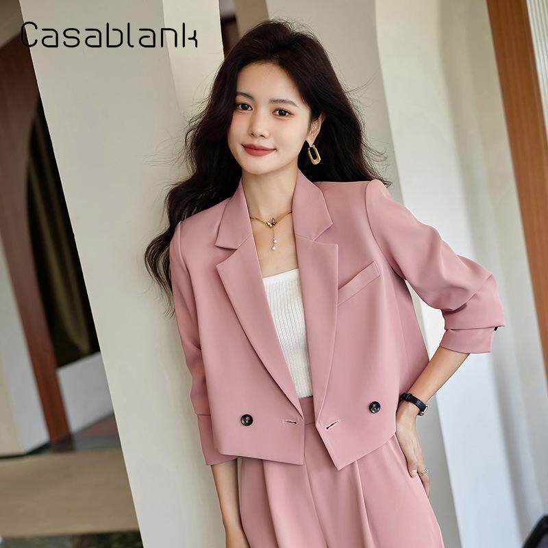 Casablank短款西装外套女2025新款春高级感职业气质时尚西服套装