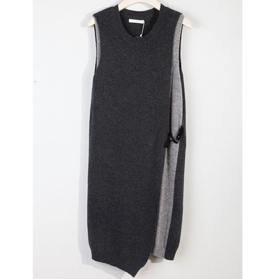 casablank针织修身毛衣长款马甲