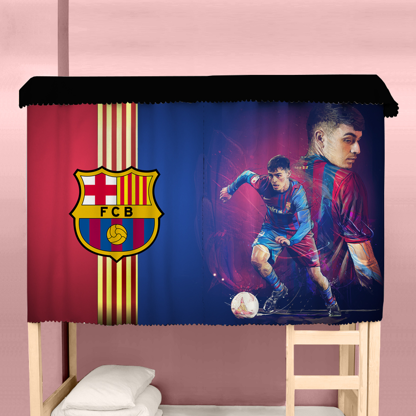 床帘本泽马德容佩德罗莫德里奇世界杯欧冠足球宿舍寝室上下铺遮光