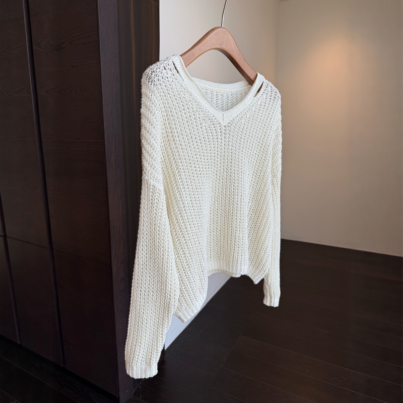 AMR UU◆韩系温柔 慵懒风粗棒针织罩衫宽松显瘦毛衣女上衣秋冬新