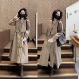 Демисезонная ретро трикотажная накидка, комплект, платье, длинная юбка, французский стиль