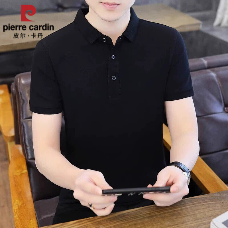 皮尔卡丹夏季商务polo衫男2026夏季冰丝休闲时尚翻领短袖t恤男装
