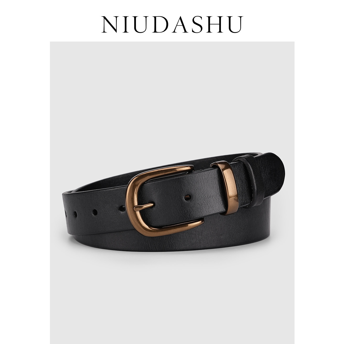 春季皮带男潮真皮青年轻人韩版针扣百搭潮流头层牛皮腰带男士宽黑