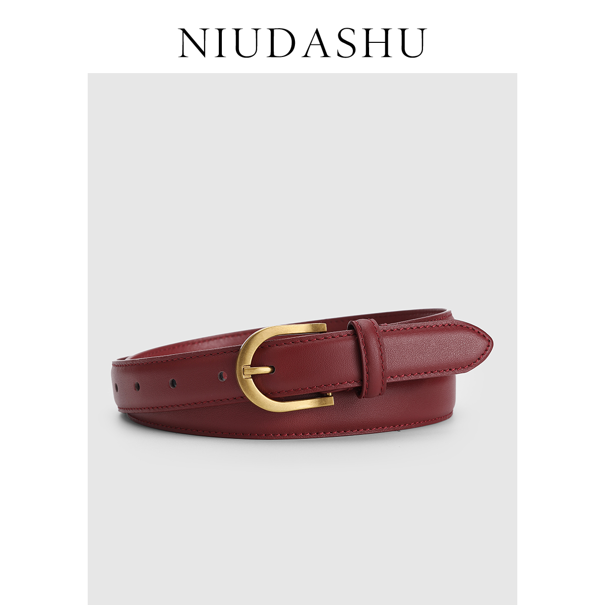 本命年红色皮带女真皮