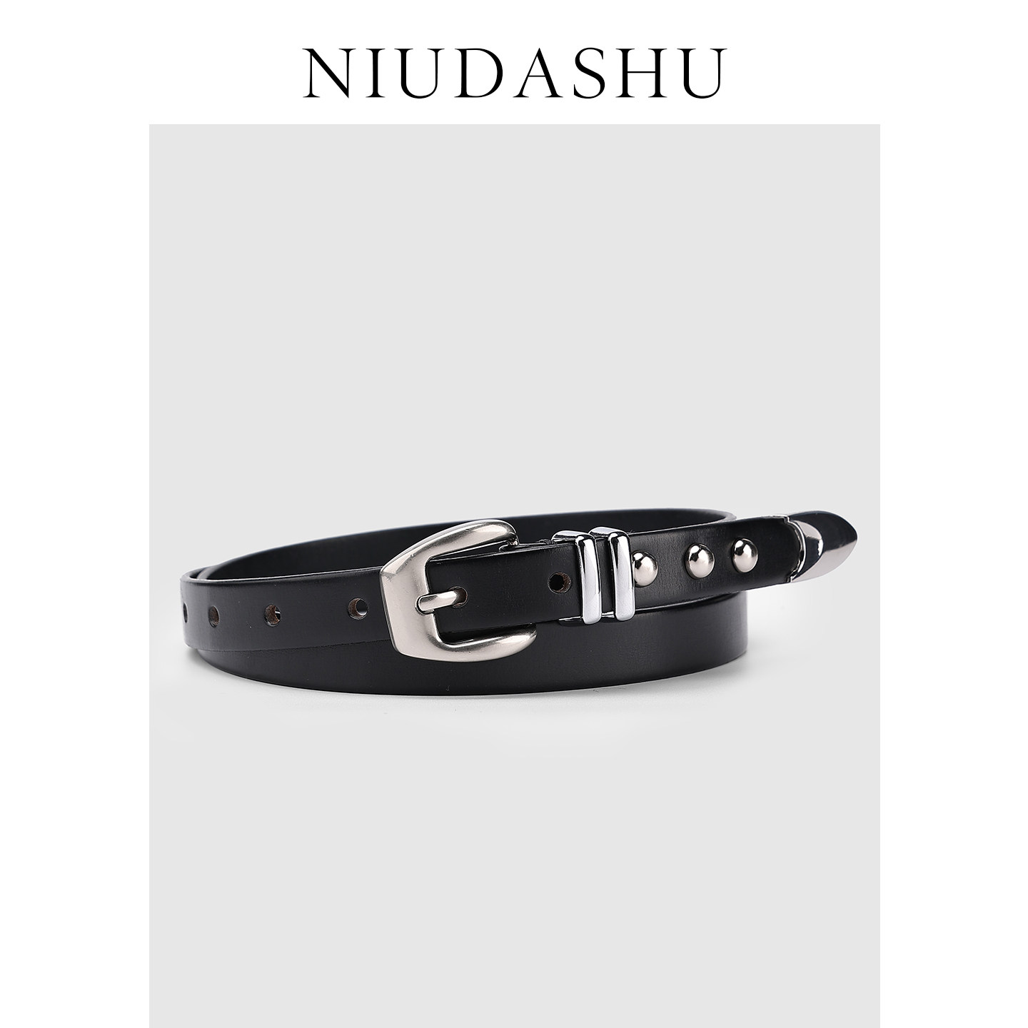 皮带女真皮黑色真皮铆钉皮带女金属扣头层牛皮百搭腰带女装饰显瘦,服饰配件/皮带/帽子/围巾,腰带/皮带/腰链,淘宝优惠券,粉丝福利购,淘宝优惠卷