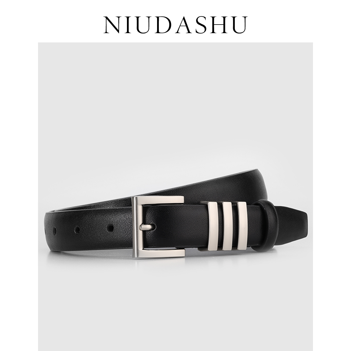 时尚女士真皮材质合金扣简约百搭