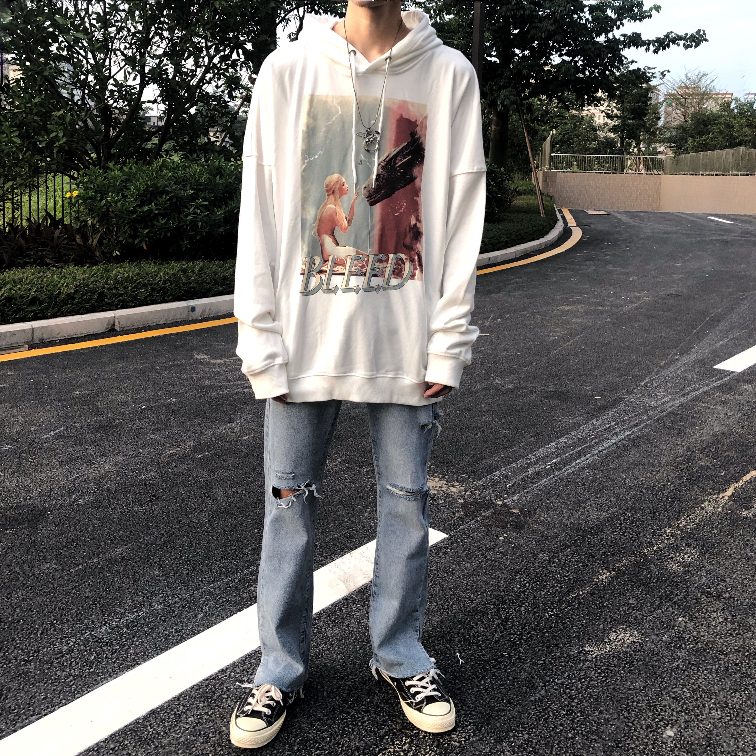 Spring day High Street Dragon Mother Sweater Autumn and winter new pattern Right game Easy Hip hop men and women hoodie coatin the Men's clothing, Sweater  category - from Buy2taobao.com to provide professional Taobao agent buy service