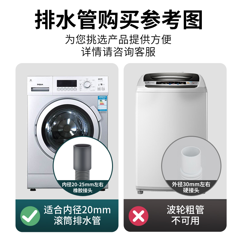 全自动滚筒洗衣机排水管下水管出水连接延长管加长对接管通用软管