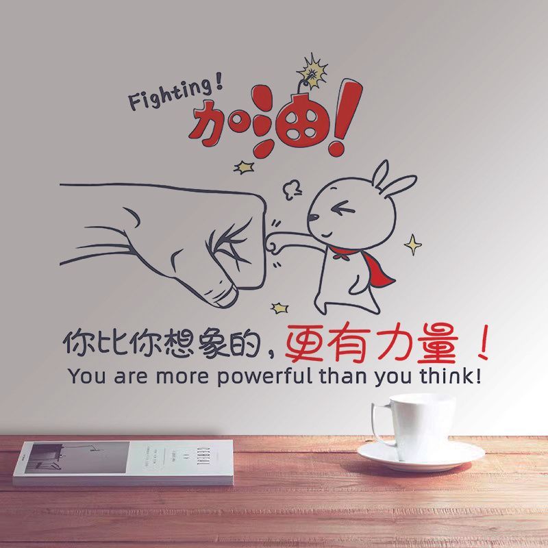 卧室装饰房间布置墙纸自粘励志墙贴画墙壁纸男孩海报贴纸家用贴饰
