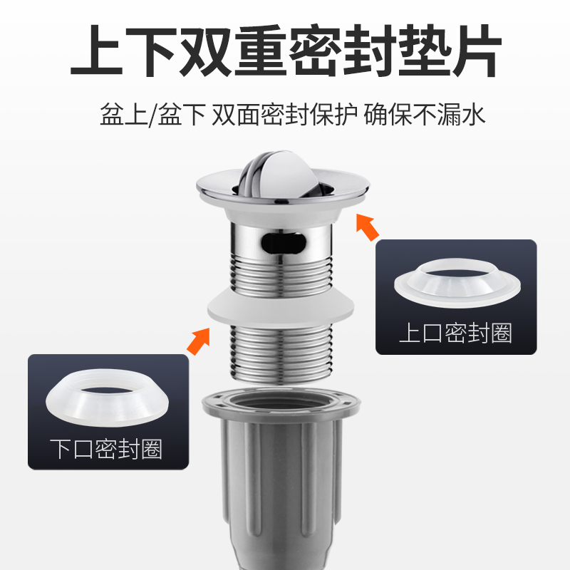 洗手盆下水器密封圈维修配件面盆洗脸池硅胶垫片防漏水加厚胶皮圈