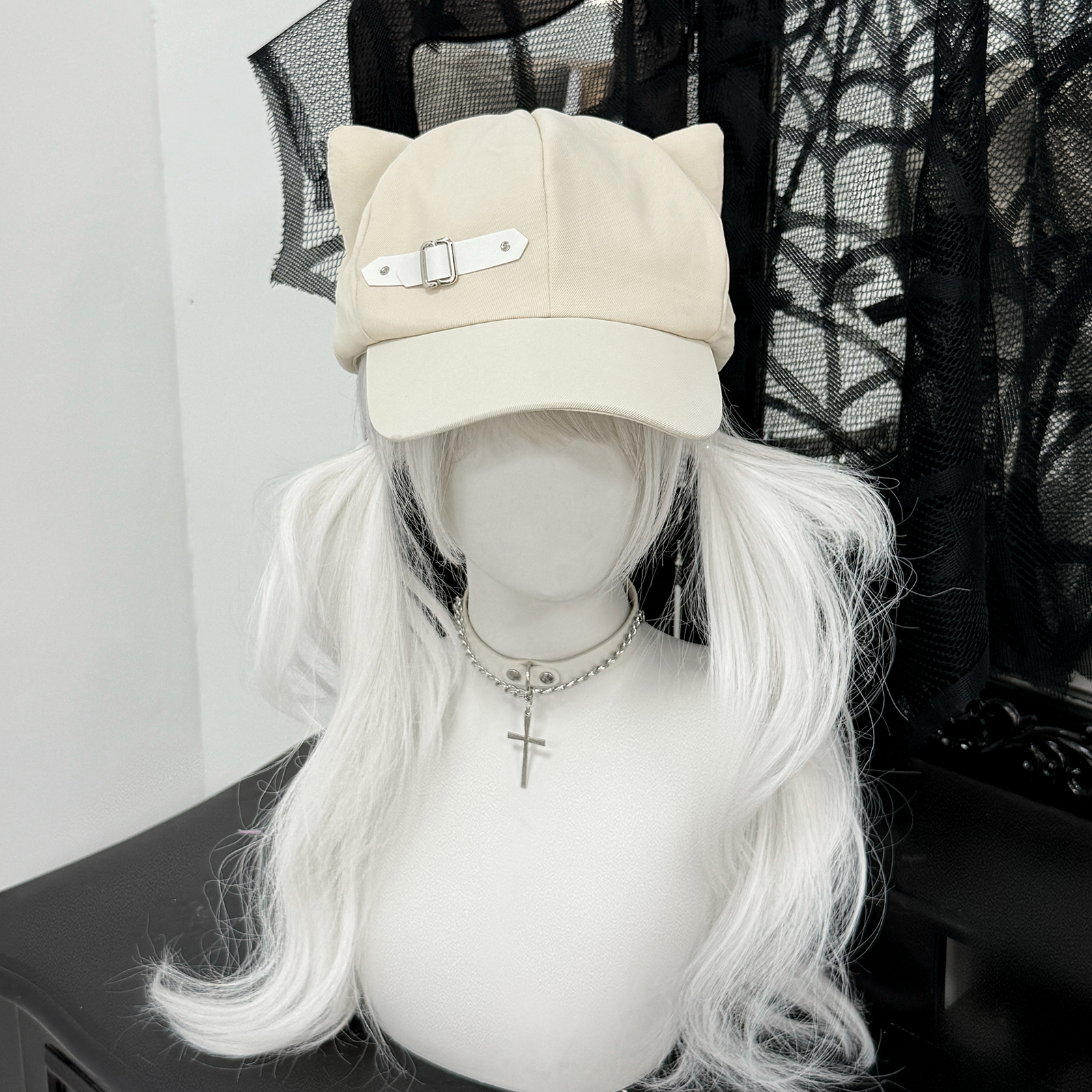 1Gangster Inn原创猫耳朵鸭舌帽二次元亚文化宅系可爱甜美帽子