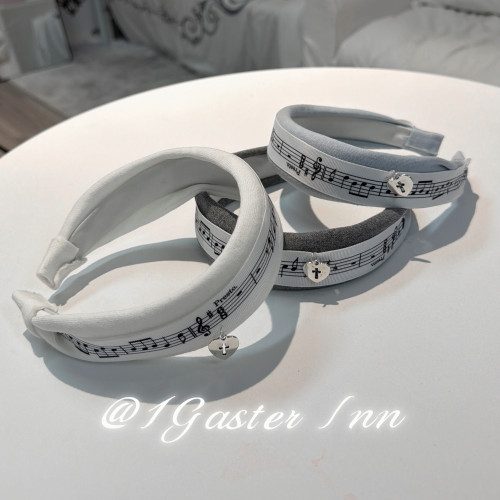 1Gaster Inn音符萌系布艺发箍甜美发卡少女日系卡通发饰头饰