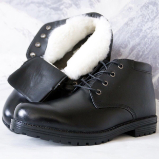 户外马丁通勤防滑 冬季 棉靴男士 城市皮靴加厚男靴工作保暖管理棉鞋