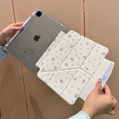 蓝色碎花适用苹果ipad11代Case12代pro10保护air678壳11英寸A18air5M4ari13英寸亚克力背板防弯保护套 I