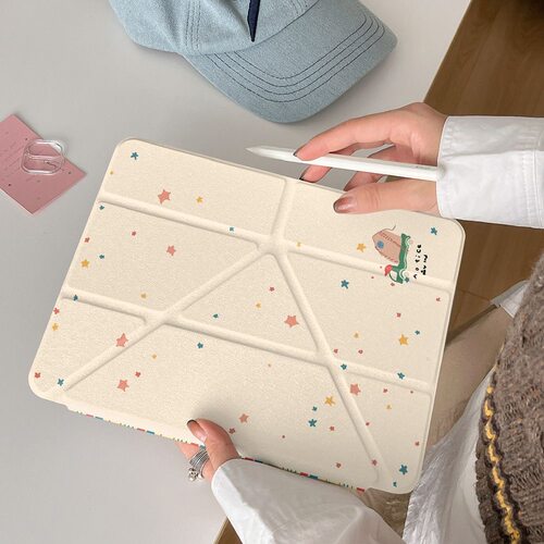 卡车雪人适用于华为Matepad11.5s荣耀PADVX9小米5678pad567811.2英寸简约个性亚克力背板带笔槽ins风