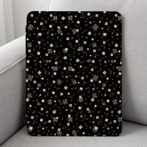 黑色四叶草适用于三星Galaxy Tab S9 FE11英寸s7810系列11英寸PLUS 12.4英寸简约个性亚克力背板带笔槽i3折