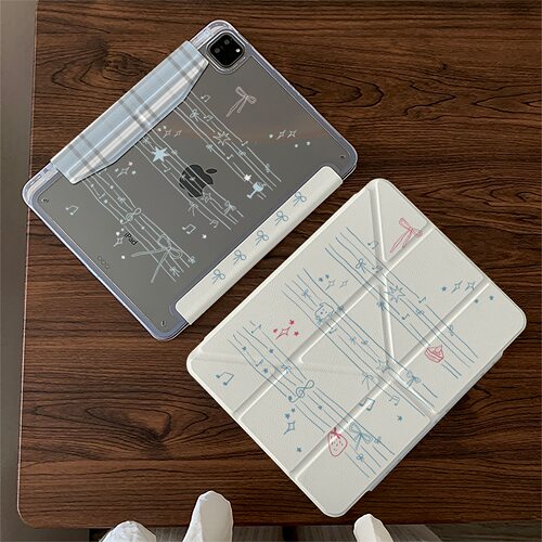 蝴蝶乐谱搭扣款新款ipadair11英寸ipadpro11英寸caseipad10/11代7/8/9/10.2英寸亚克力背板ipd10.2防弯保护套