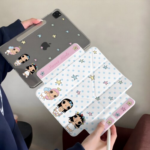 彩星小玉侧贴磁吸分离新款ipad11air8765pro保护壳12.9英寸13亚克力背板轻薄可爱卡通10.210代case保护套