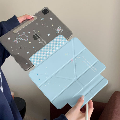 海豚音符星星新款ipad11air8765pro保护壳12.9英寸13亚克力背板轻薄可爱卡通10.2iPad10代case保护套