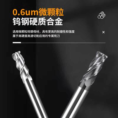 FKA牌55度钨钢涂层四刃圆