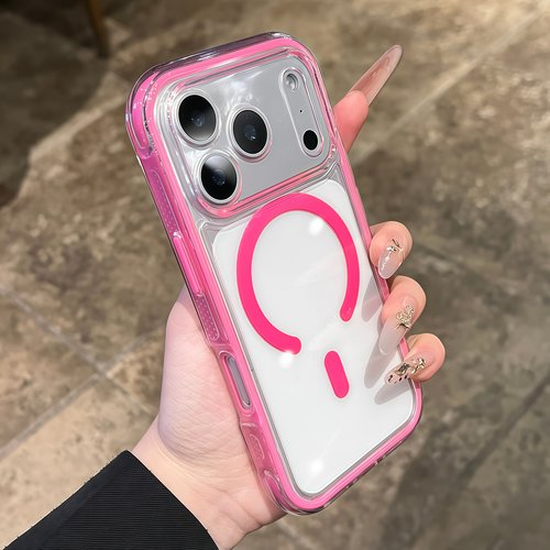 玫粉加厚气囊防摔磁吸适用苹果17