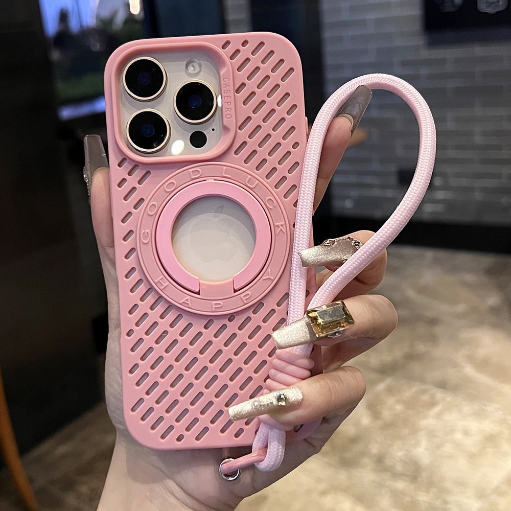ins夏日后背镂空适用于苹果16手机壳iPhone15promax适合夏天13指环支架高级小众12挂绳2025网红爆款透气14女