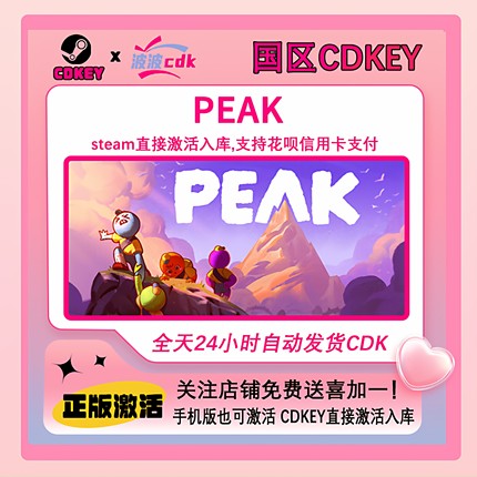 Steam正版 PEAK 拉我一把 国区 CDKEY 激活码 下单现货秒发