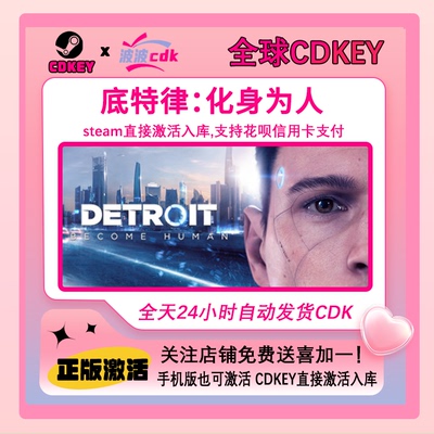 底特律 化身为人 Steam正版CDK 国区激活码Detroit: Become Human