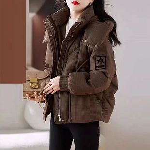 短款外套羽绒棉服女冬季2025新款小个子高端洋气时尚加厚棉衣棉袄