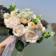 手捧花仿真玫瑰混搭假花花束结婚婚礼登记领证影楼婚纱照摄影道具