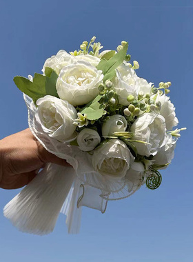 手捧花新娘结婚仿真花拍照花束