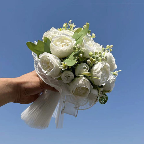 手捧花新娘结婚仿真花拍照花束