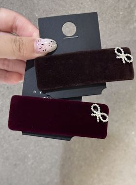 10.18韩国nyunyu发饰蝴蝶结丝绒发夹