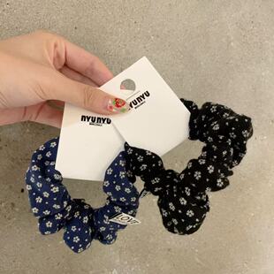 10.3韩国nyunyu发饰字母碎花可爱小肠发圈