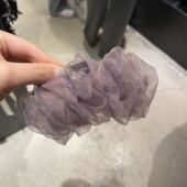 韩国nyunyu发饰高级感蓬蓬纱蝴蝶结发抓夹甜美气质香蕉夹马尾竖夹