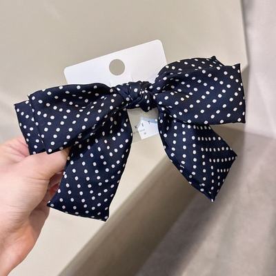 1.14韩国baket发饰甜美波点蝴蝶结发夹气质学院风顶夹弹簧夹