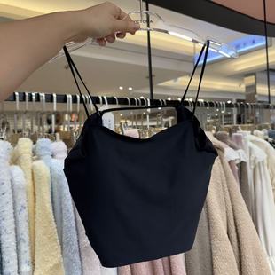 12.11韩国东大门victoria纯色美背细吊带胸垫内衣内搭