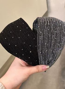 1.18韩国baket发饰细闪光泽水钻超宽发箍发带头箍