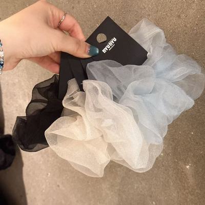 4.11韩国nyunyu发饰温柔网纱简约大肠发圈