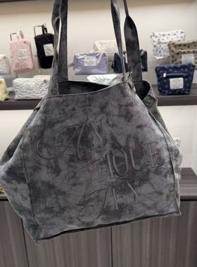 1.15韩国东大门antique JEY星星布艺字母刺绣大托特包单肩