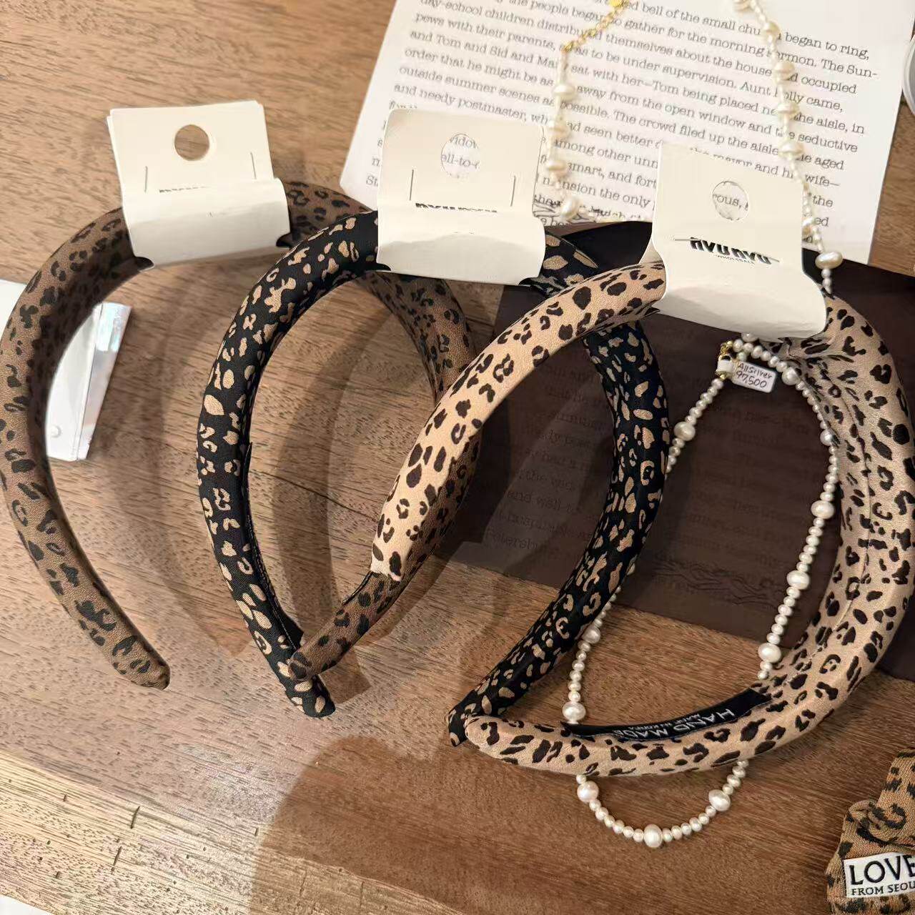 12.5韩国东大门nyunyu发饰高颅顶豹纹发箍