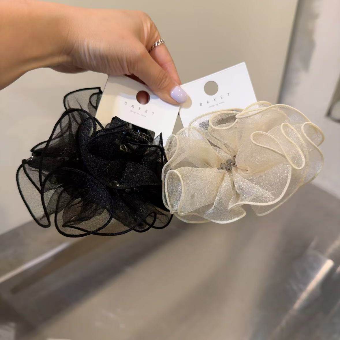 5.24韩国东大门baket发饰波浪网纱裙摆蝴蝶结水钻抓夹,饰品/流行首饰/时尚饰品新,发饰,淘宝优惠券,粉丝福利购,淘宝优惠卷