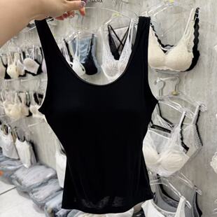 3.16韩国东大门flora新款 宽肩带背心打底内衣 纯色长款